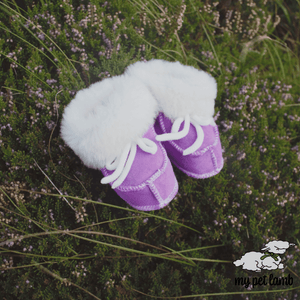 Pink Wool Booties