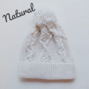 Aran Merino Pom Pom Hats