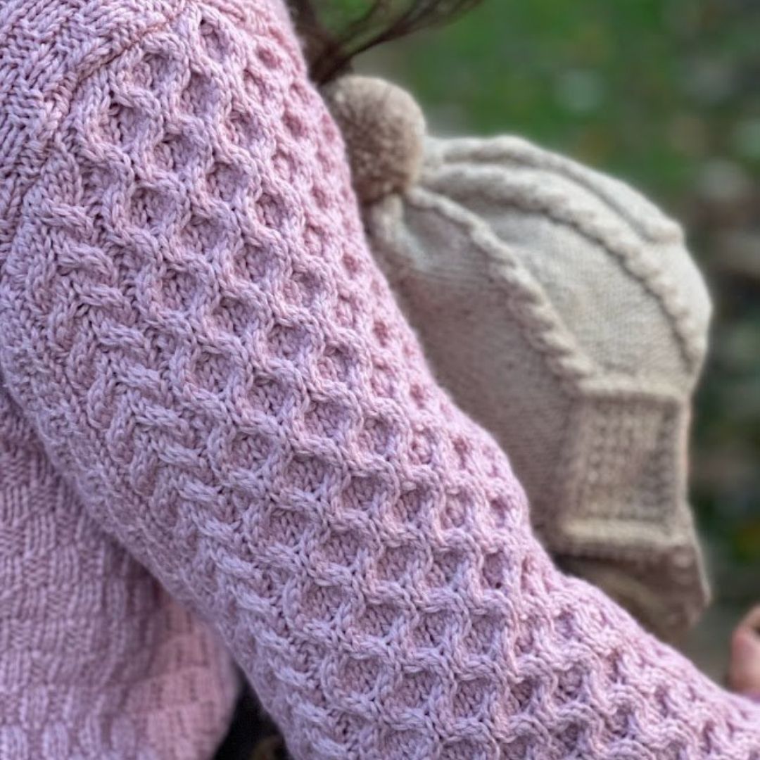 Handknit Kids Aran Helmet Hats