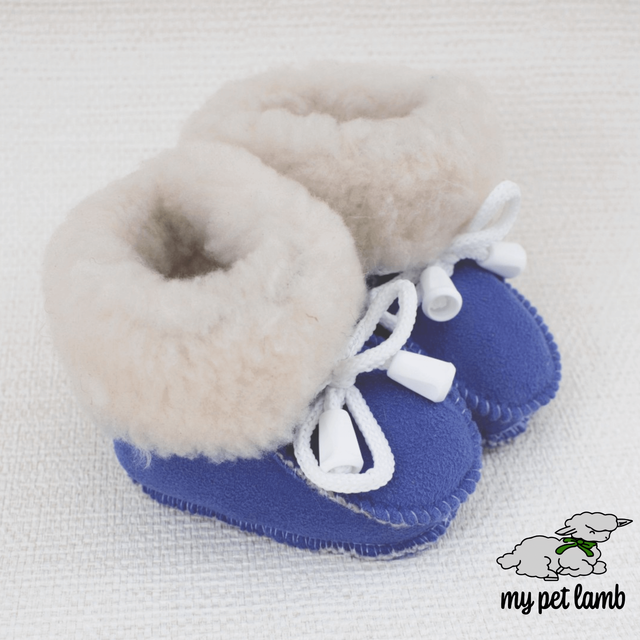 Blue Wool Booties