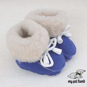 Blue Wool Booties