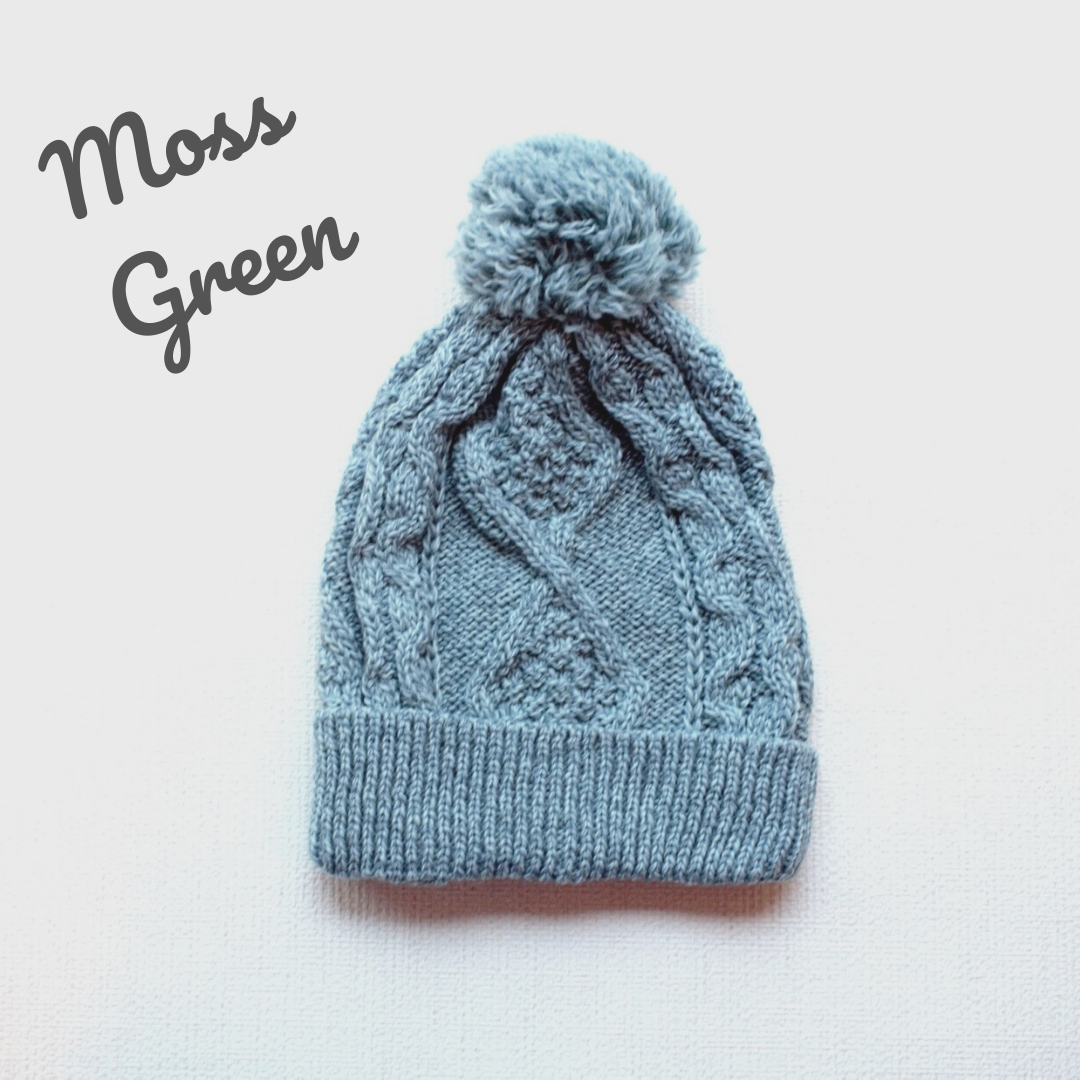 Aran Merino Pom Pom Hats