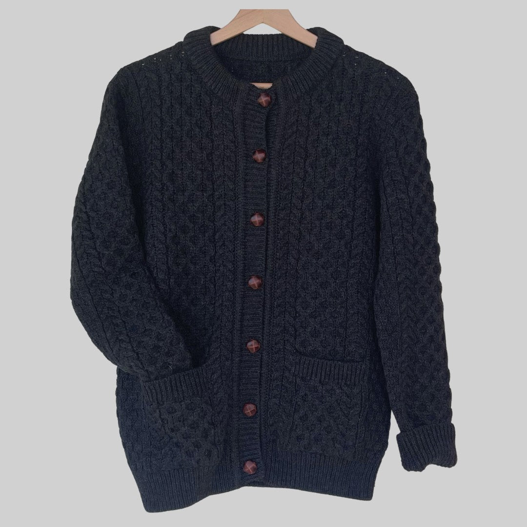 Slate Aran Cardigan