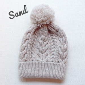Aran Merino Pom Pom Hats