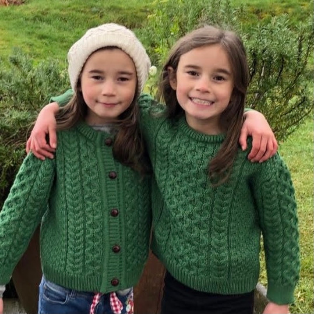 Shamrock Green Aran Sweater