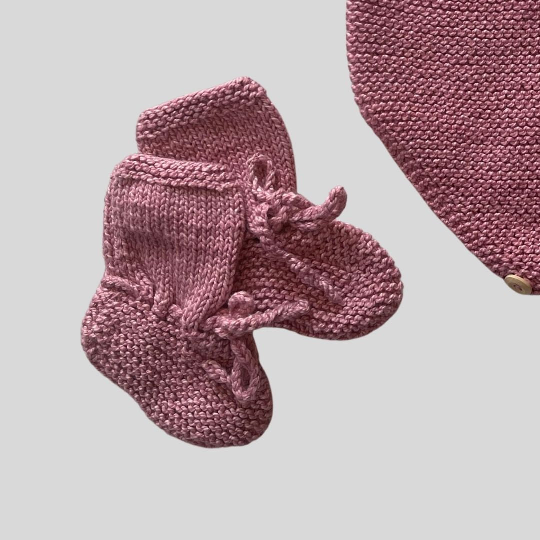 Handknit Cotton Baby Booties