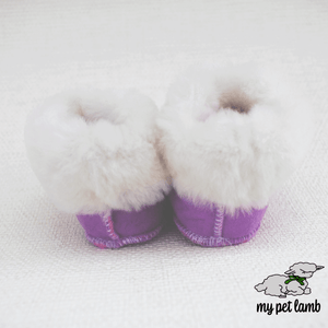 Pink Wool Booties