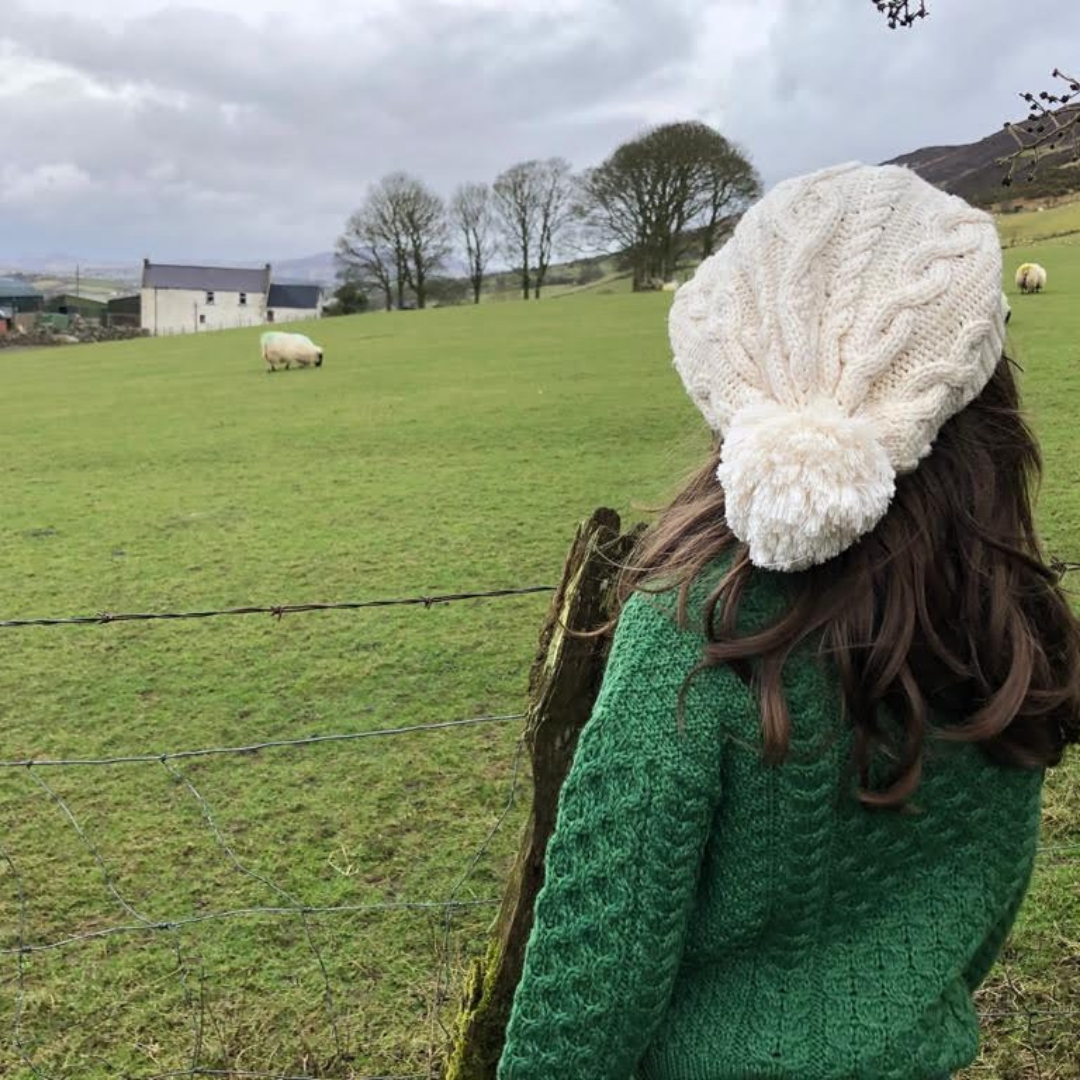 Shamrock Green Aran Sweater