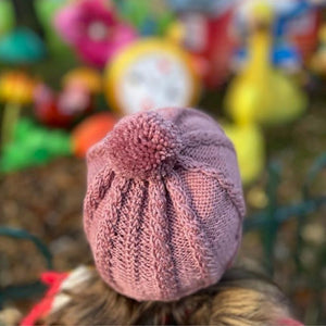 Handknit Kids Aran Helmet Hats