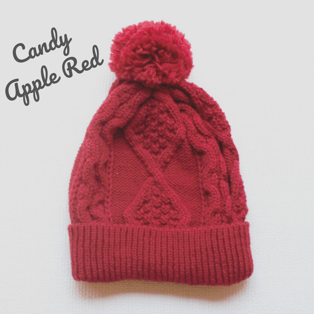 Aran Merino Pom Pom Hats