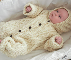 Handmade Knitted Aran Romper