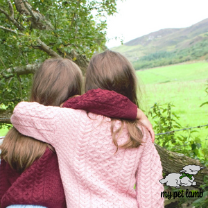 Heather Pink Aran Cardigan