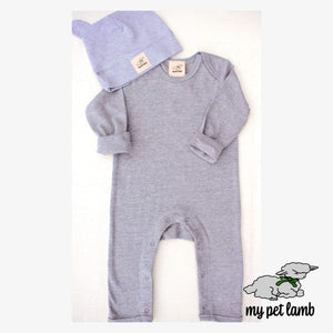 Elephant Grey Cotton Romper Suit
