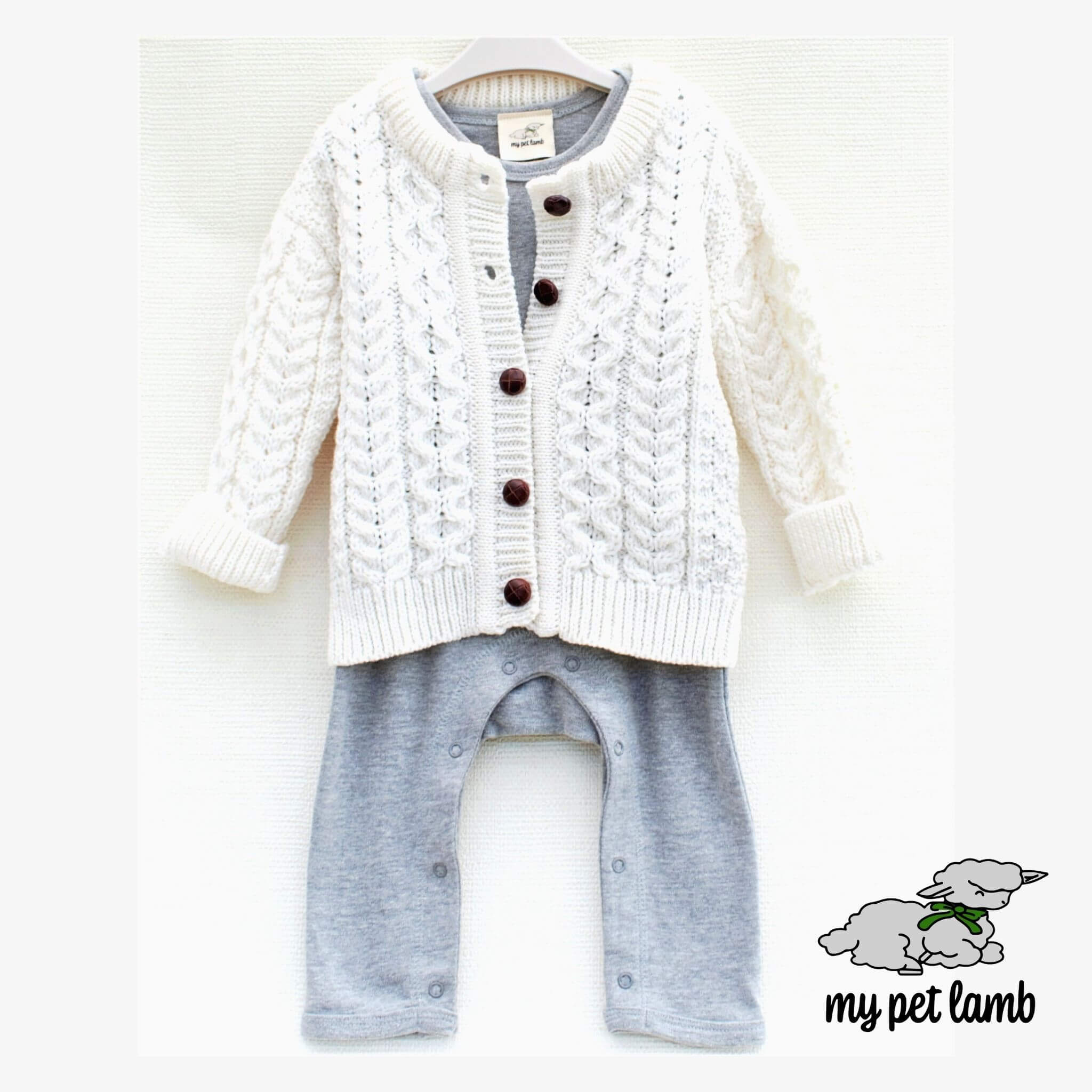 Elephant Grey Cotton Romper Suit