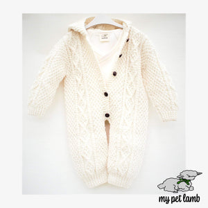 Handmade Knitted Aran Romper