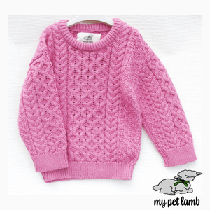 Pink Aran Sweater