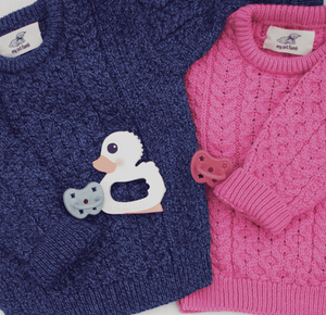 Deep Blue Aran Sweater