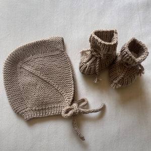 Handknit Merino Wool Baby Bonnets