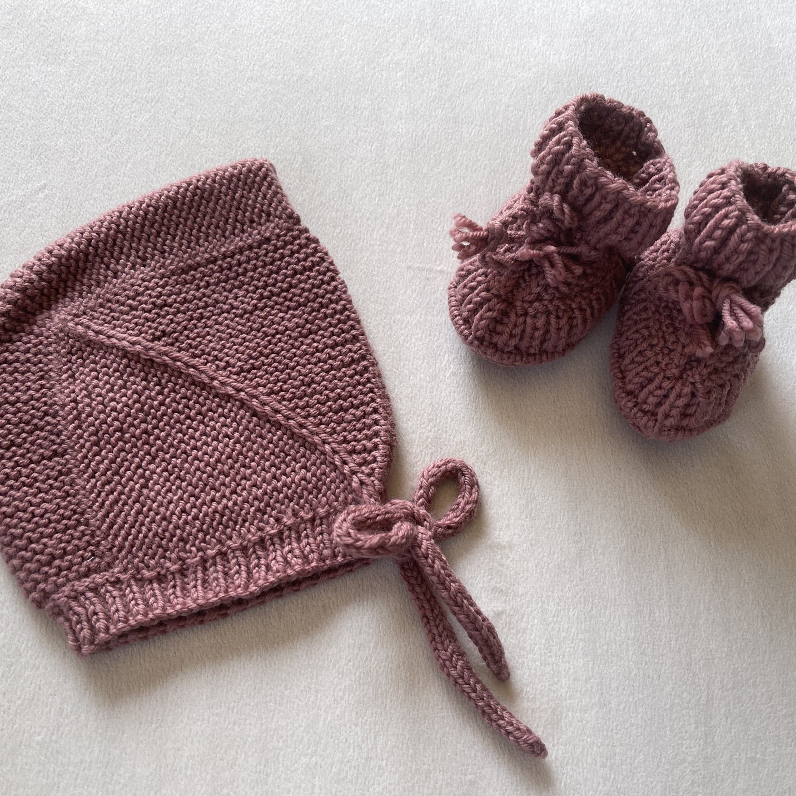 Handknit Merino Wool Baby Bonnets