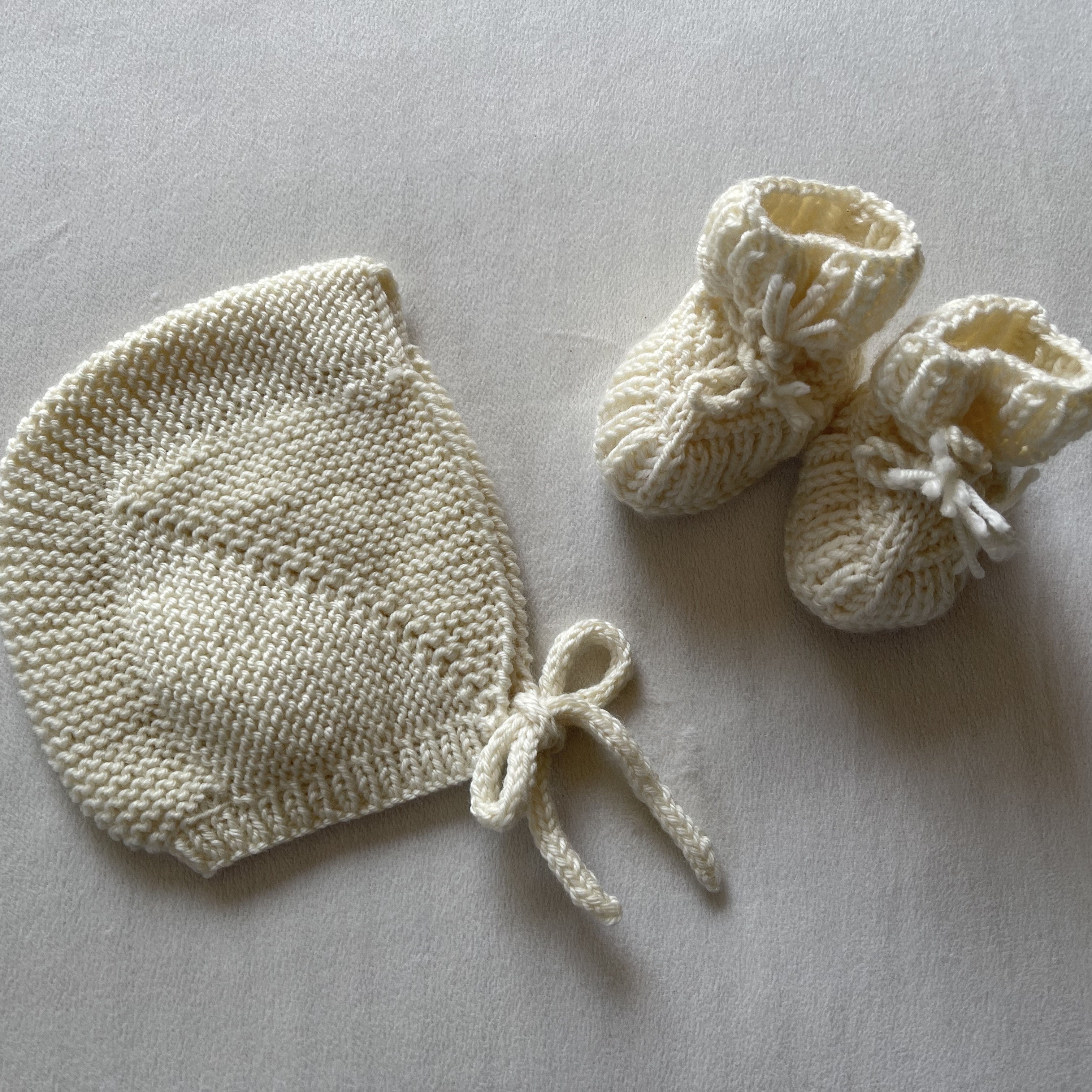 Handknit Merino Wool Baby Bonnets