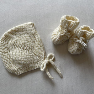 Handknit Merino Wool Baby Bonnets