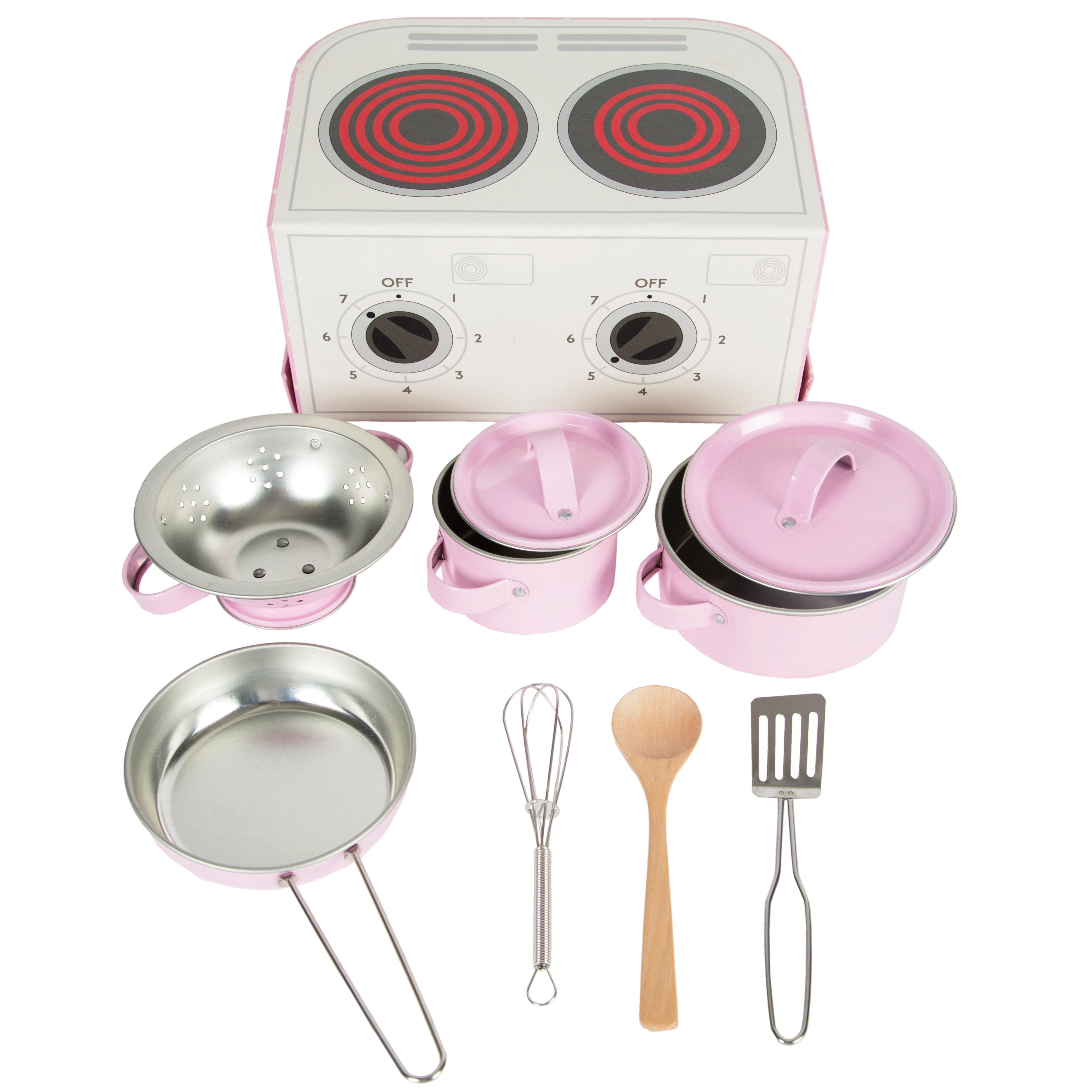 Pastel Pink Play Cooking Set