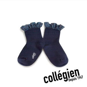 Collégien Charlotte Liberty Print Ribbed Socks - Nuit Etoilee