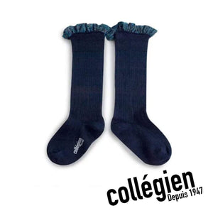 Collégien Elisabeth Liberty Print Ribbed Socks - Starry Night