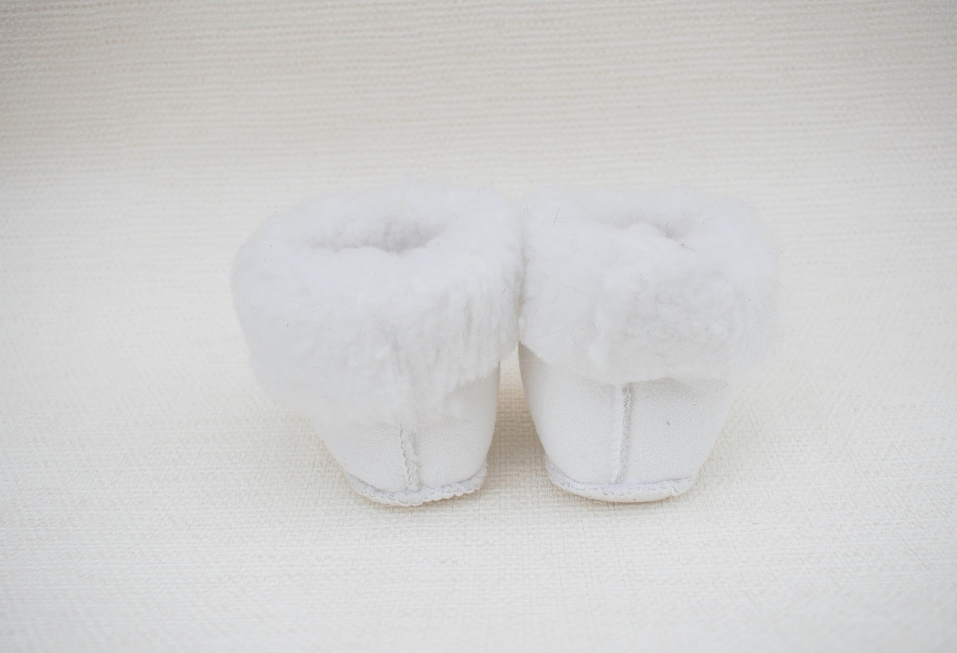 White Wool Booties