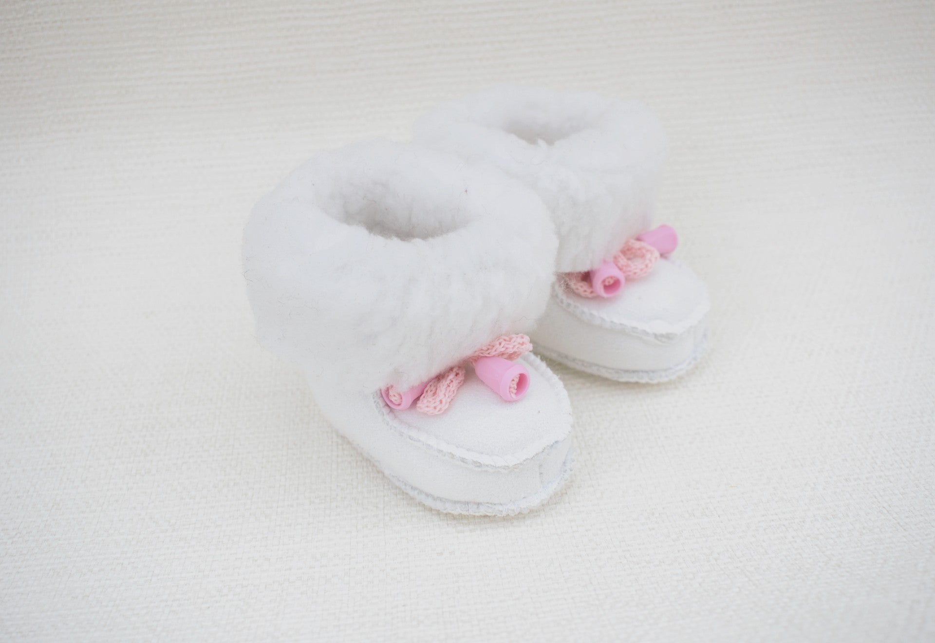 White Wool Booties